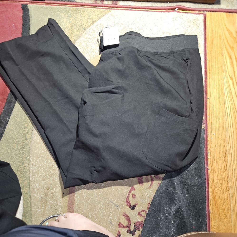 Black Women's Drawstring Jogger Pants with Side Pockets